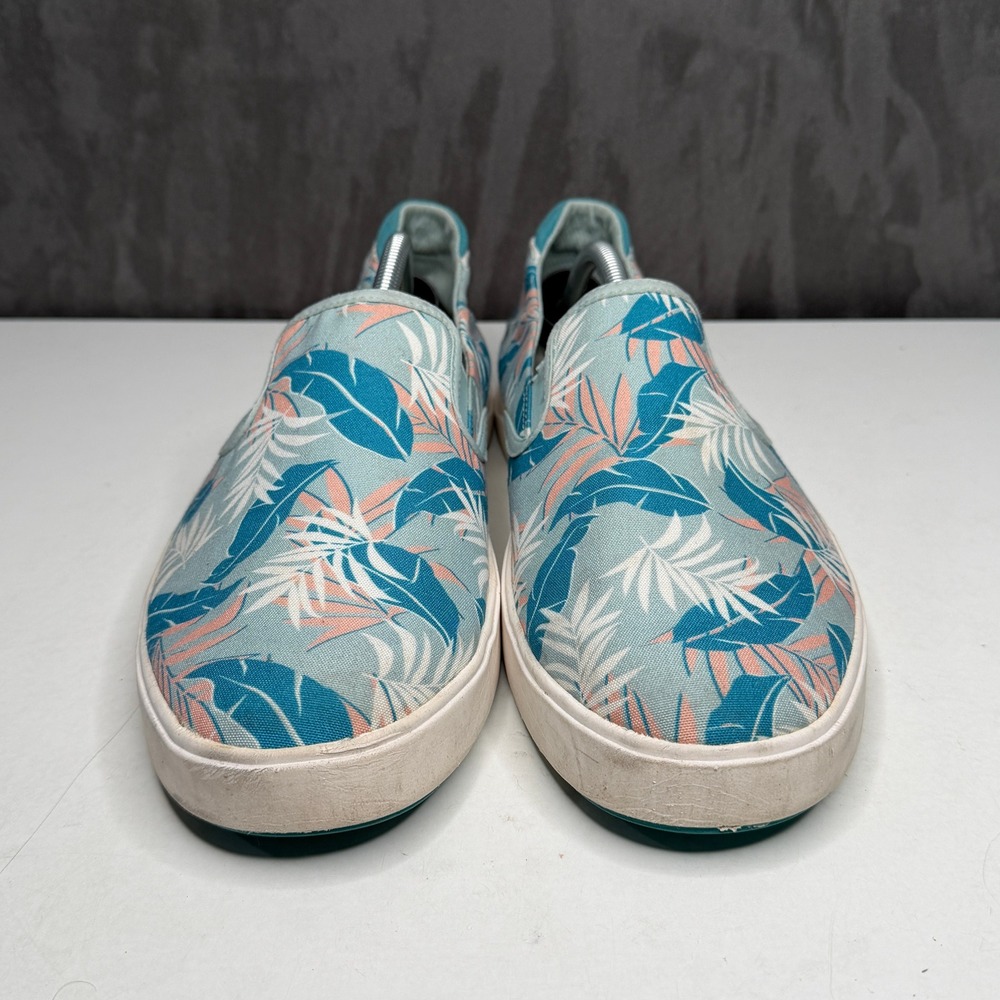 OluKai Lae'ahi Pa'i Beach Slip On Shoes Swell /Aloha 11.5 Blue Floral Hawaiian - Picture 4 of 9